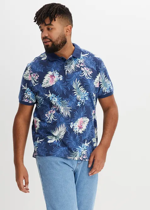 Pikétröja av ren bomull, korta ärmar, bonprix