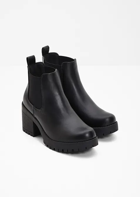 Chelseaboots med blockklack, bonprix