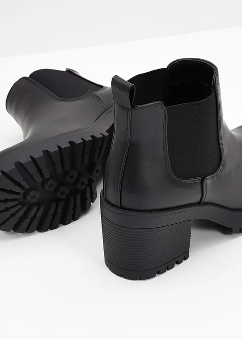 Chelseaboots med blockklack, bonprix