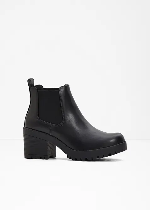 Chelseaboots med blockklack, bonprix