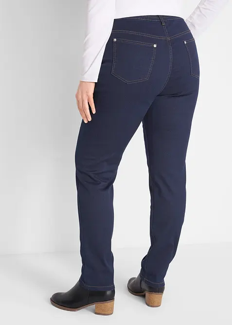 Slim Fit Jeans Mid Waist, med bekv&auml;m midja, bonprix