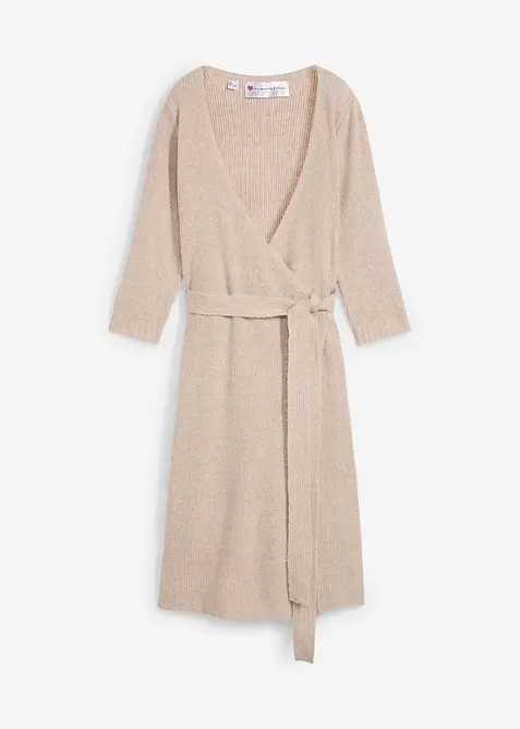 Extra mjuk stickad mamma-/amningsklänning med 3/4-ärm, bonprix