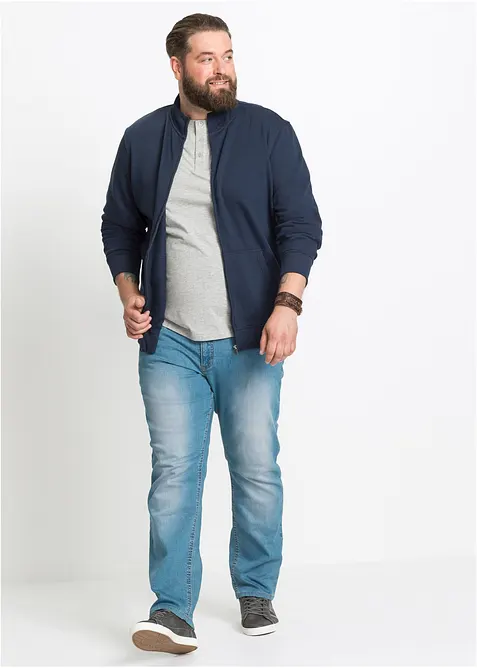 Sweatshirtjacka med ståkrage, bonprix