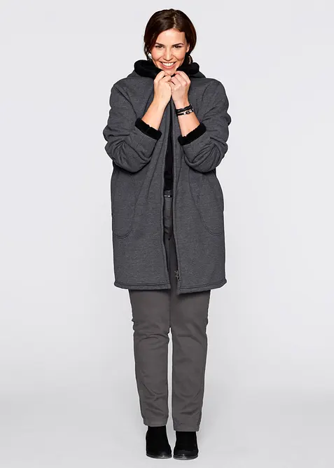 Munkjacka med teddyfoder, bonprix