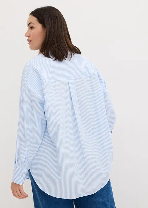 Skjortblus av ren bomull, bonprix