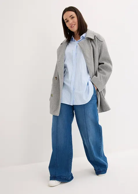 Skjortblus av ren bomull, bonprix