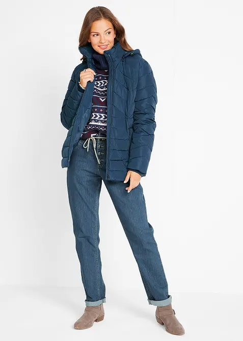 Tunn t&auml;ckjacka med avtagbar huva, bonprix