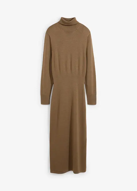 Stickad kl&auml;nning i merinoull, bonprix