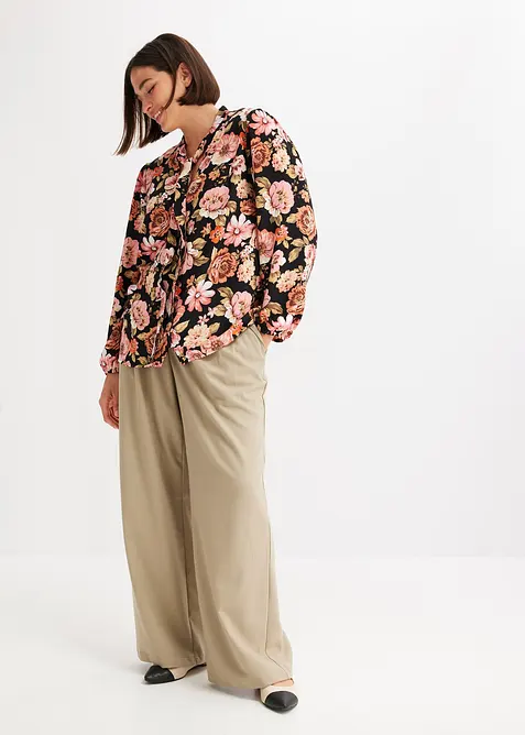 M&ouml;nstrad knytblus, bonprix