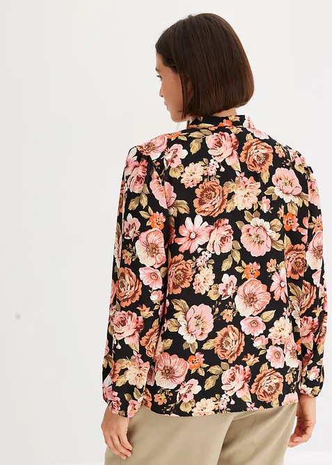 M&ouml;nstrad knytblus, bonprix