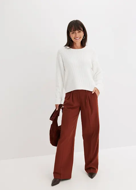 Oversizetröja i mjuk chenille, bonprix