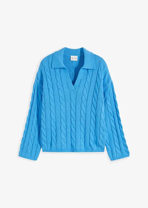 Oversizetröja i mjuk bomull och kashmir, bonprix