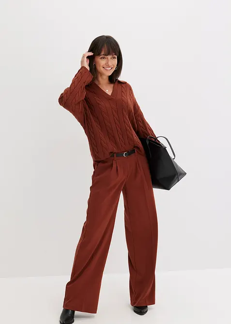 Oversizetr&ouml;ja i mjuk bomull och kashmir, bonprix