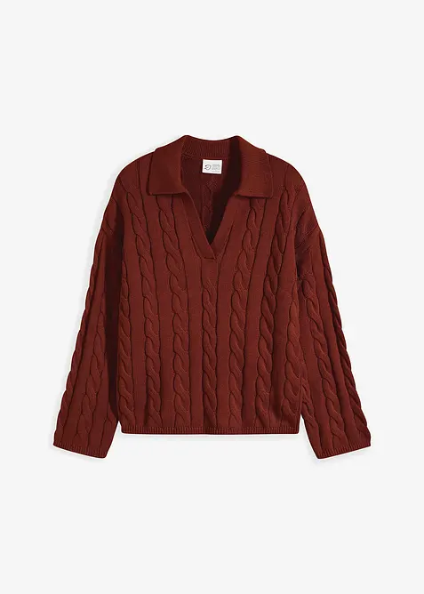 Oversizetr&ouml;ja i mjuk bomull och kashmir, bonprix