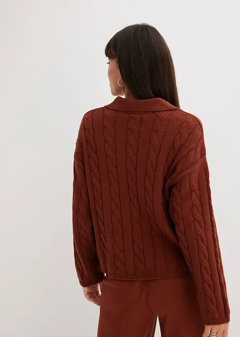 Oversizetr&ouml;ja i mjuk bomull och kashmir, bonprix