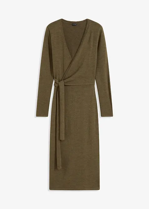 Mellanlång stickad klänning, bonprix