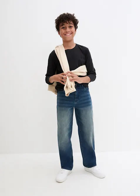 Loose Fit Jeans med justerbar midja, Straight, bonprix