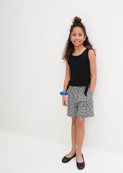 Jerseylinne och shorts för barn (2 delar), ekologisk bomull, bonprix