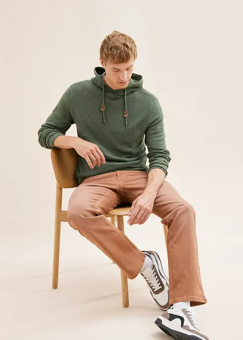 Luvtröja av mjuk bomullsmix, bonprix