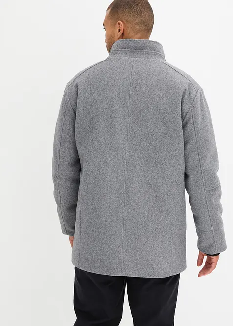 Vinterjacka med vindskydd och yllelook, bonprix