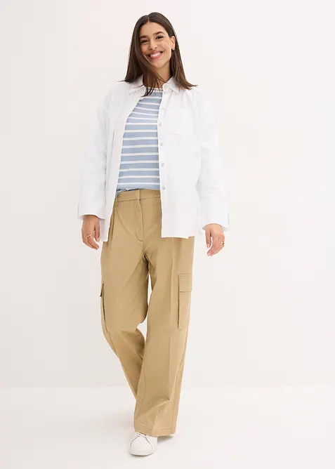 L&aring;ng&auml;rmad topp med b&aring;tringning (2-pack), bonprix