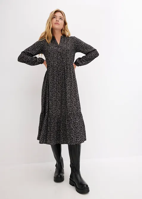 Midiklänning i viskos, bonprix