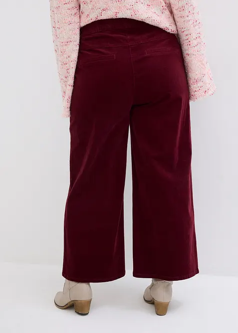 Manchesterbyxa med bekväm high waist, bonprix
