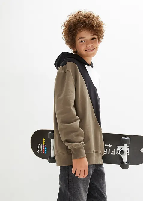 Luvtröja av ren bomull, bonprix