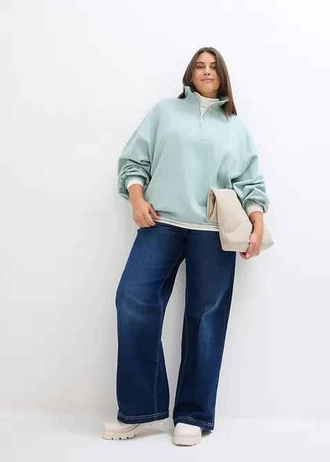 Oversizesweatshirt av ekologisk bomull, bonprix