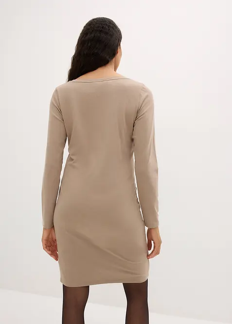 Jerseyklänning i viskos (2-pack), bonprix