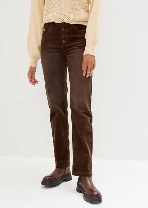 Stretchig vid manchesterbyxa, bonprix