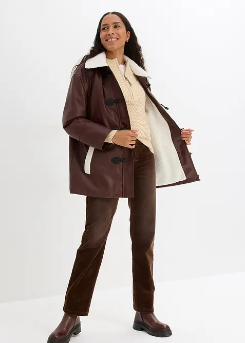 Stretchig vid manchesterbyxa, bonprix