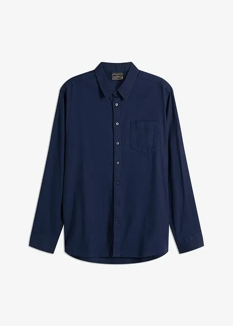Långärmad flanellskjorta i bomull, bonprix