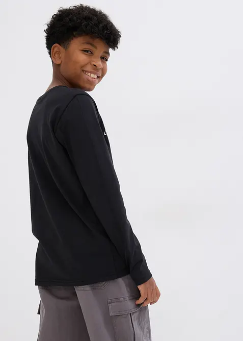 Långärmad topp i ren ekologisk bomull, bonprix