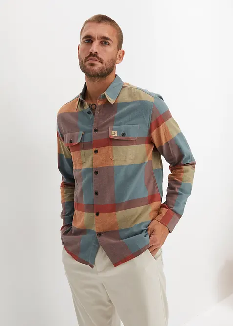 Flanellskjorta i ren bomull, bonprix