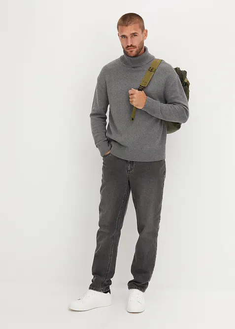 Polotr&ouml;ja med bomull, Loose Fit, bonprix