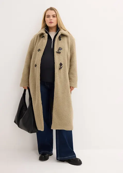 Mammakappa med babyficka i teddyfleece, bonprix