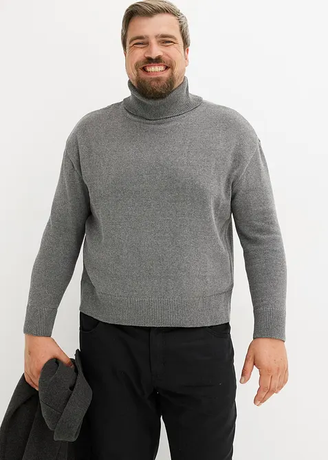 Polotröja med återvunnen bomull, Loose Fit, bonprix