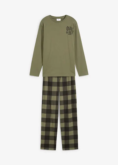 Pyjamas i ekologisk bomull (2 delar), bonprix