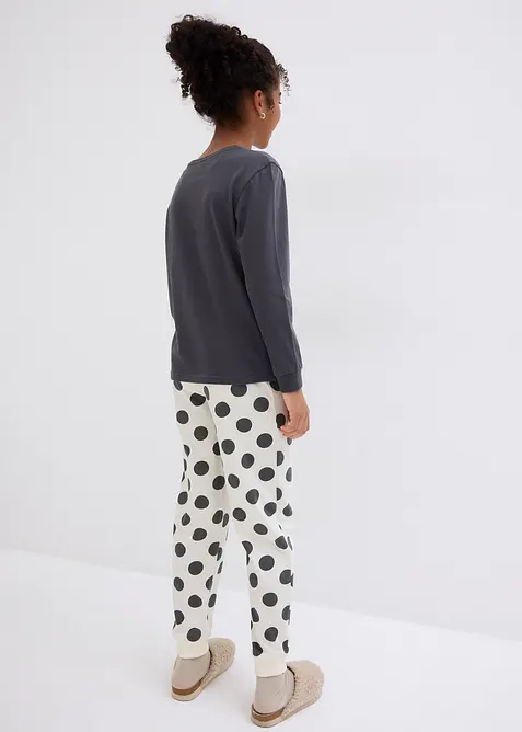 Pyjamas av ekologisk bomull (2 delar), bonprix