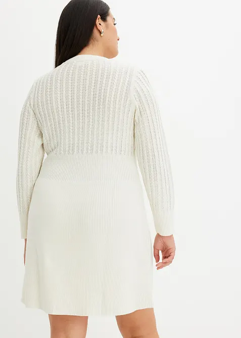 Stickad klänning, bonprix