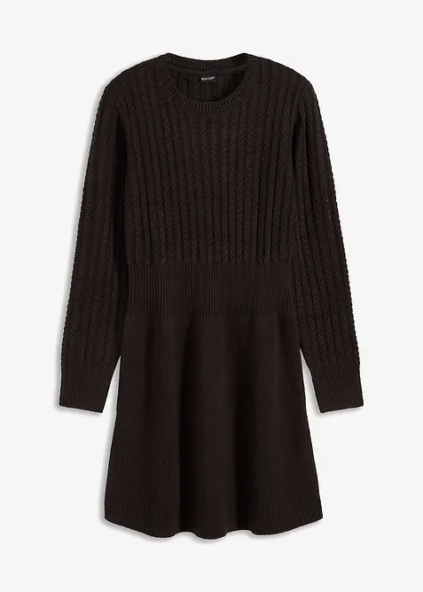 Stickad klänning, bonprix