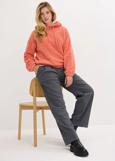 Fleecetr&ouml;ja i teddymaterial, bonprix