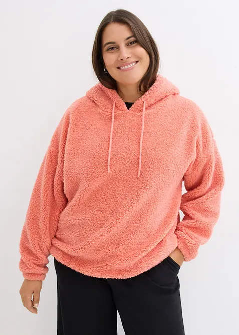 Fleecetr&ouml;ja i teddymaterial, bonprix