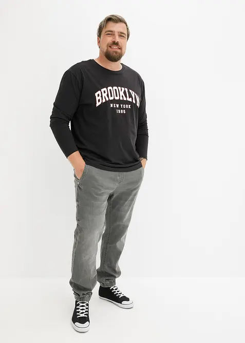 L&aring;ng&auml;rmad T-shirt i ekologisk bomull, Loose Fit, bonprix