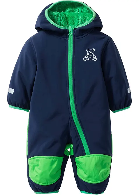 Overall i softshell med teddyfleece och huva, bonprix