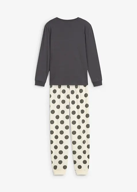 Pyjamas av ekologisk bomull (2 delar), bonprix
