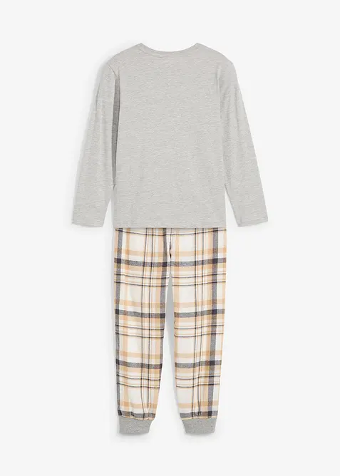 Barnpyjamas med flanellbyxa (2 delar), bonprix