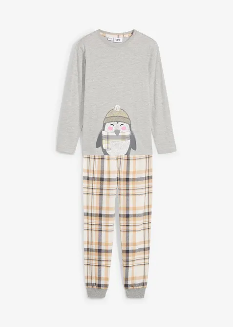 Barnpyjamas med flanellbyxa (2 delar), bonprix