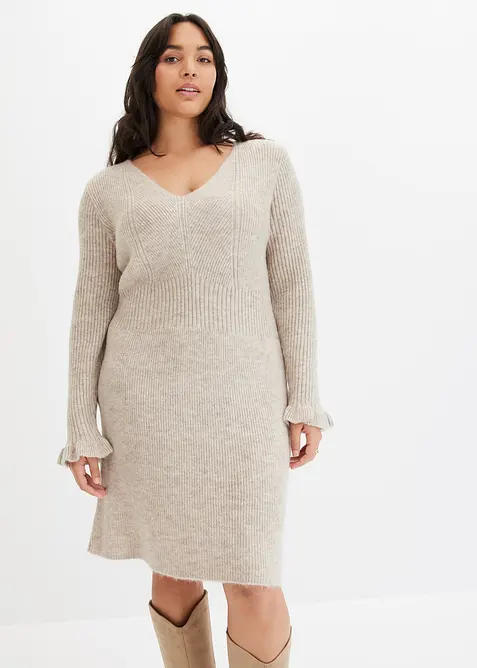 Stickad kl&auml;nning, bonprix